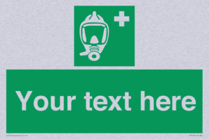 Custom sign safe condition Emergency escape breathing device